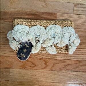 Flora Bella Tan and Cream Clutch